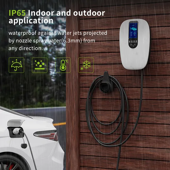 Chargeur de boîte murale de type 2, protection contre les fuites AC+DC, station de recharge EV 7kw