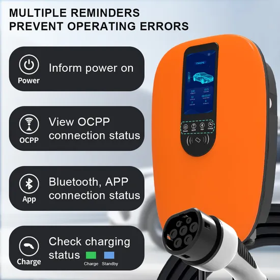 Chargeur EV mural de type 2, 7kw, 32a, AC 220V, vente en gros