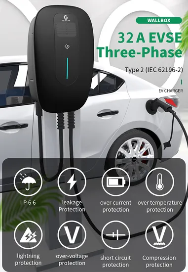 Pile de chargement EV du chargeur 32A/22kw pour le chargement extérieur de véhicules électriques