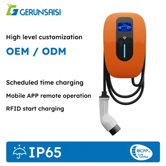 Chargeur EV de type 2, chargement mural pour usage domestique avec carte APP/RFID