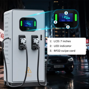 Pistolet de charge double 60kw, chargeur DC EV Commercial monté au sol, charge rapide, pile de chargement DC EV