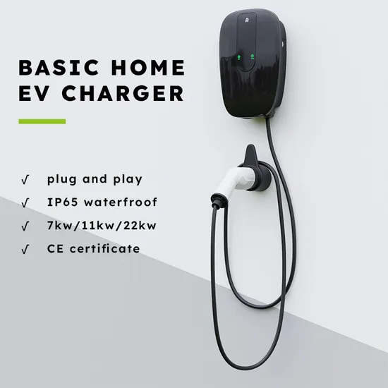 Station murale intelligente EV, 32amp, 7kw, IP66, usage domestique, Type 1, type 2, niveau 2, chargeur de voiture pour véhicule électrique, vente d'usine