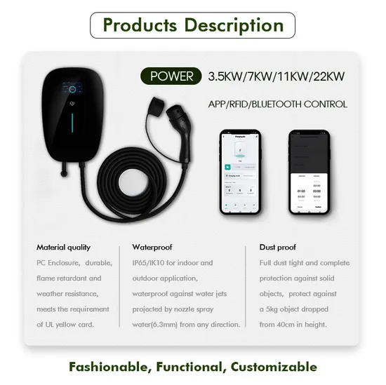 RoHS a approuvé le chargeur vert de Wallbox EV de station de boîte de carton de 12 mois de science