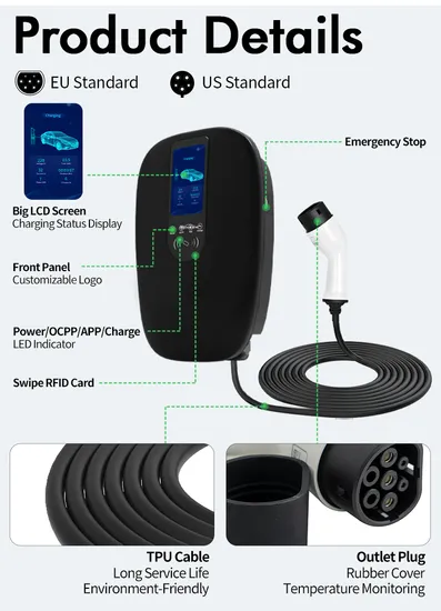 Station de recharge rapide pour voiture électrique AC Home Wallbox EV, 22kw