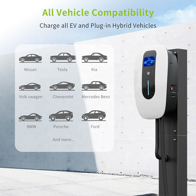 Chargeur EV Compact et Portable 7kw 11kw 22kw 16A avec câble de 4,5 m, boîte murale de chargement de véhicule électrique EV