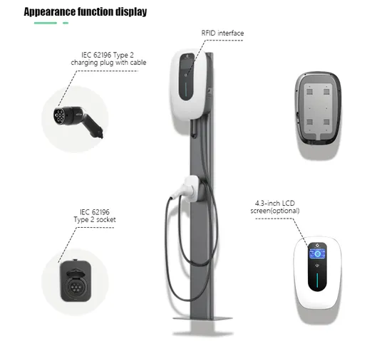 Ocpp Wallbox Type2 Station de recharge EV à 2 fiches avec 2 fiches