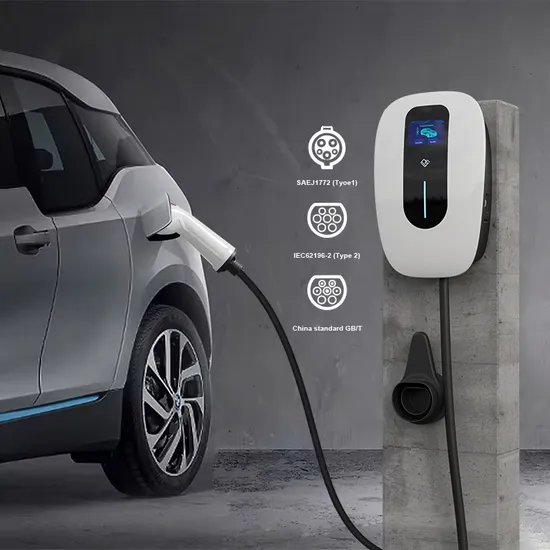 Station de chargement de voiture électrique, 7kw, 1 phase, Mode 3 étages, Type AC EV, boîte murale avec écran de 4.3 pouces