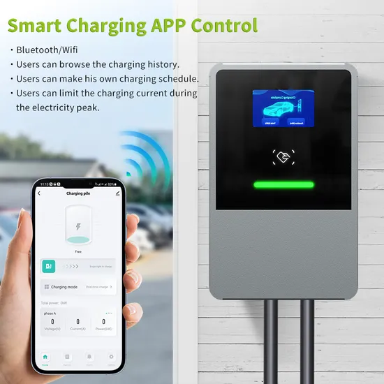 Boîtier mural d'énergie solaire monophasé, télécommande, utilisation domestique intelligente, 32 a, 7kw, Station de chargeur EV avec support pour voiture EV