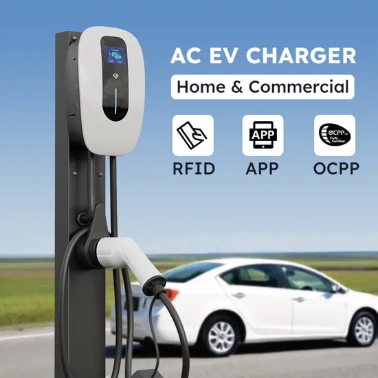 Station de chargement de voiture électrique, 7kw, 1 phase, Mode 3 étages, Type AC EV, boîte murale avec écran de 4.3 pouces