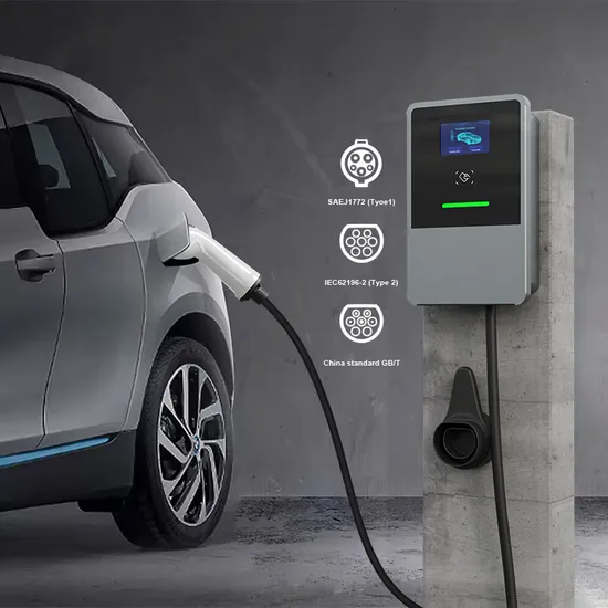 OEM 32A/ 7kw 1 phase Mode 3 Type de plancher AC EV chargeur de voiture électrique Station murale avec écran 4.3 '