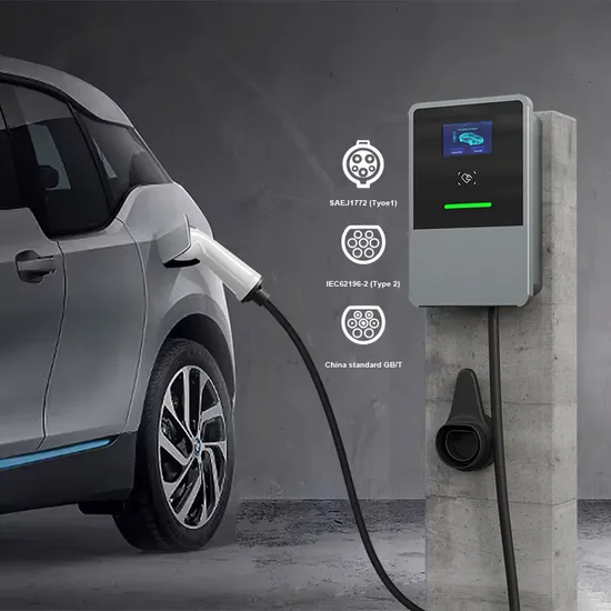 OEM 32A/ 7kw 1 phase Mode 3 Type de plancher AC EV chargeur de voiture électrique Station murale avec écran 4.3 '