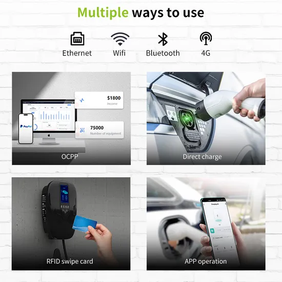 Une pile avec chargeur de véhicule électrique, charge lente pour voiture EV